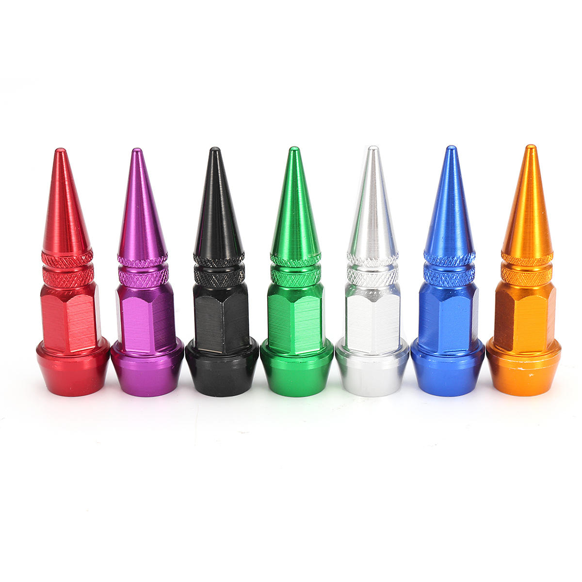 4 stuks band stofdicht wiel stem ventieldopjes aluminium auto auto fiets spike vorm