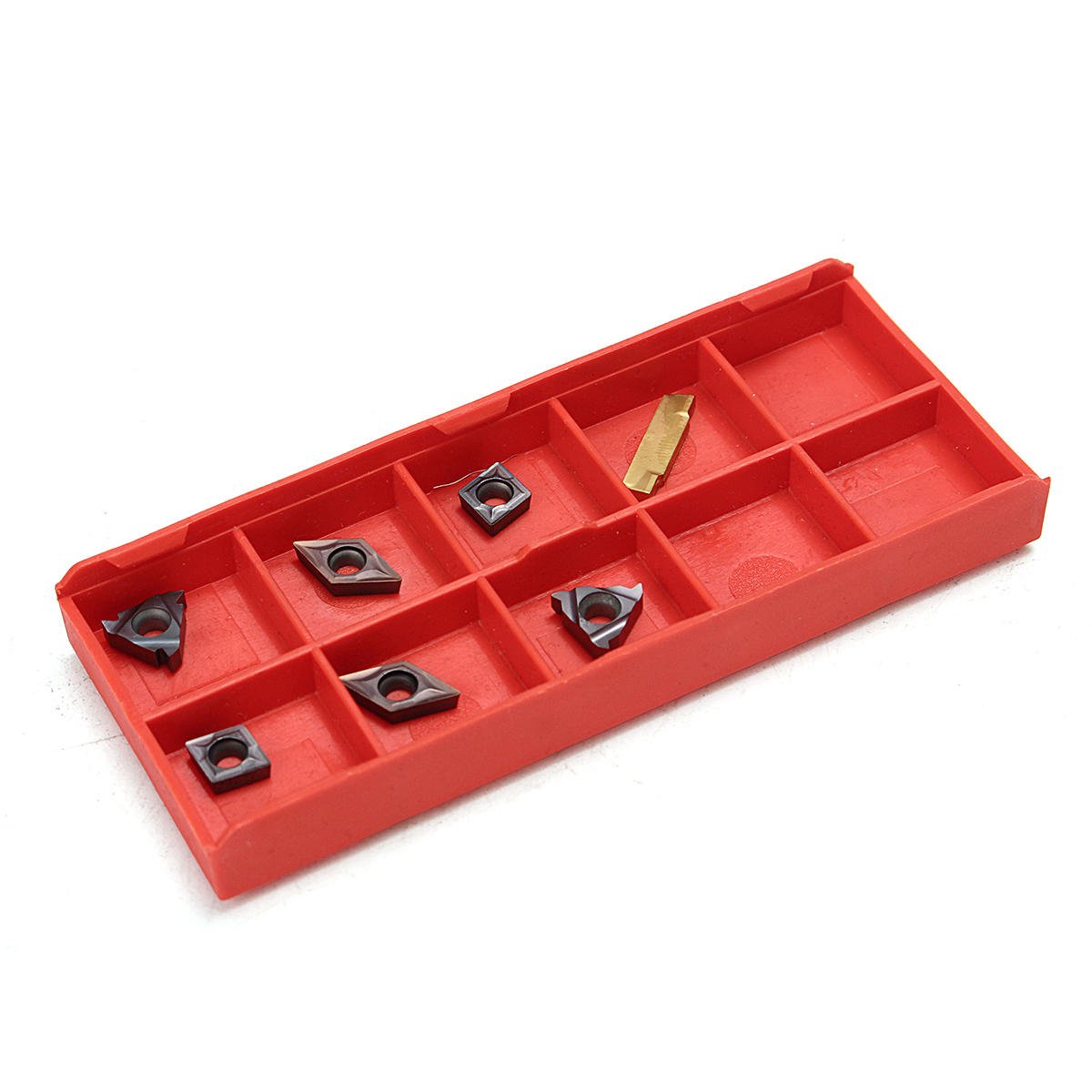 7 stuks 10mm schacht draaibank draaien gereedschaphouder kotterbaar met 7 stuks vp15tf carbide inserts