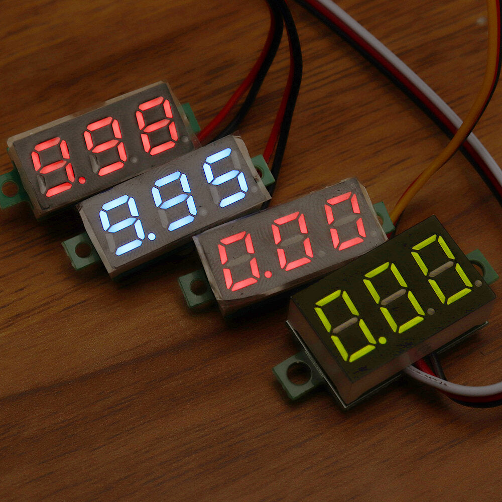 0.28 inch two-wire 2.5-30v three-wire 0-100/500v digital display dc voltmeter adjustable voltage meter