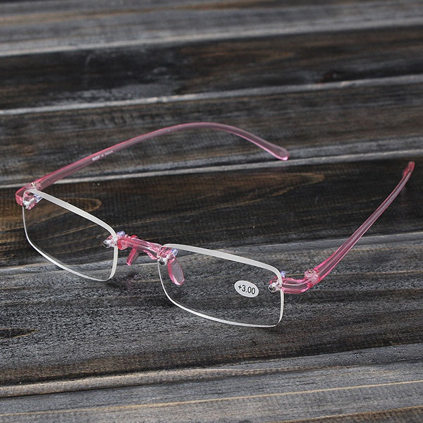 roze rimless licht presbyopische lezenbril vermoeidheid verminder strength 1.0 1.5 2.0 2.5 3.0