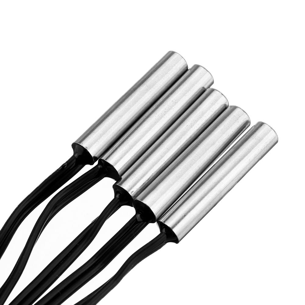 50 stuks 10kohm 1% 3435 0.5 m ntc thermistor nauwkeurigheid temperatuursensor kabel cilindersonde hoge gevoeligheid temperatuursensor draad