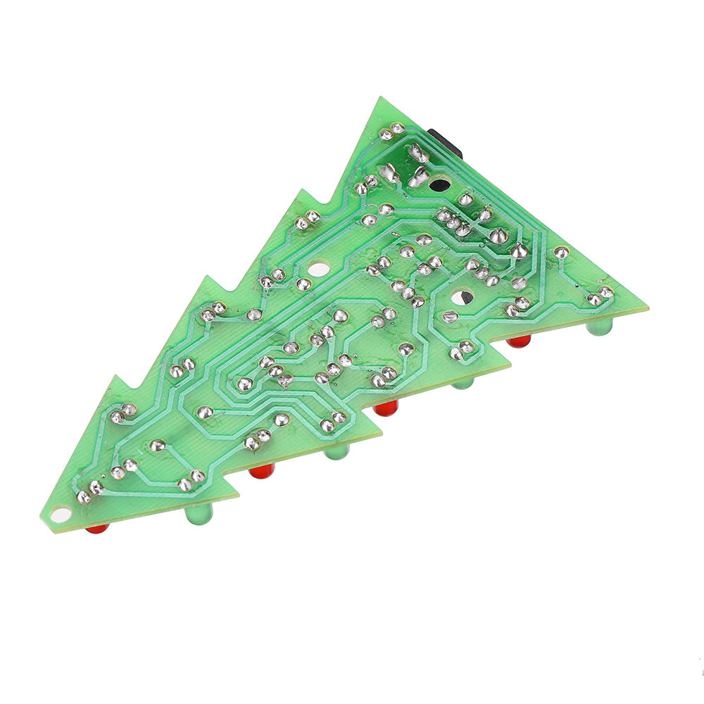 geassembleerde kerstboom 16 led-kleurenlicht elektronische pcb-decoratie boom kinderen geschenk gewone versie voedingsadapter