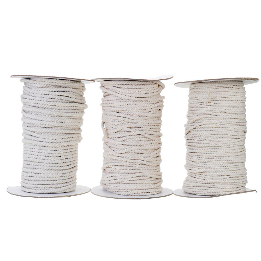3/4/5/6mm natuurlijke witte gevlochten draad katoen twisted cord touw dhz craft macrame string
