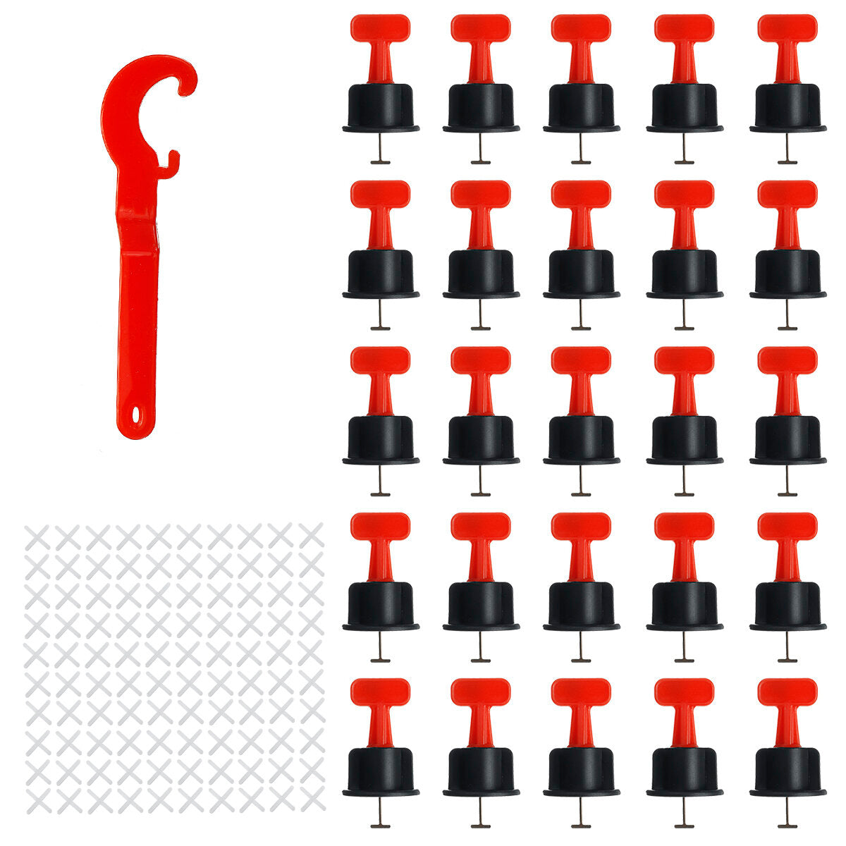126 stuks niveau wiggen tegel spacers voor vloeren wandtegel spacer carrelage tegel leveling systeem leveler locator spacers tang