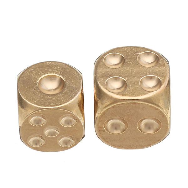 koperen massief koper dobbelstenen gouden kleur mahjong dobbelstenen voor game gife party