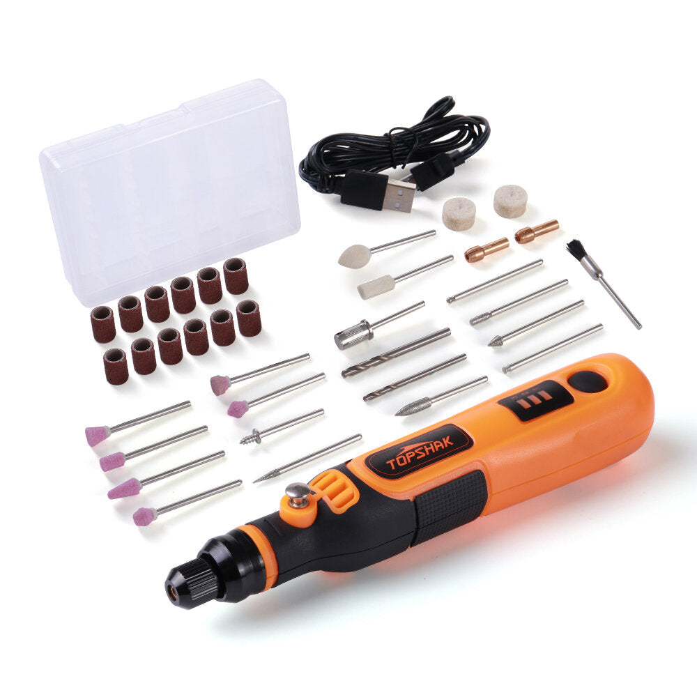 ts-mg1 mini grinder 5000-15000rpm draadloze roterende gereedschapsset draagbare elektrische slijpen polijsten graveren boren 3 snelheden met 35 accessoires machine