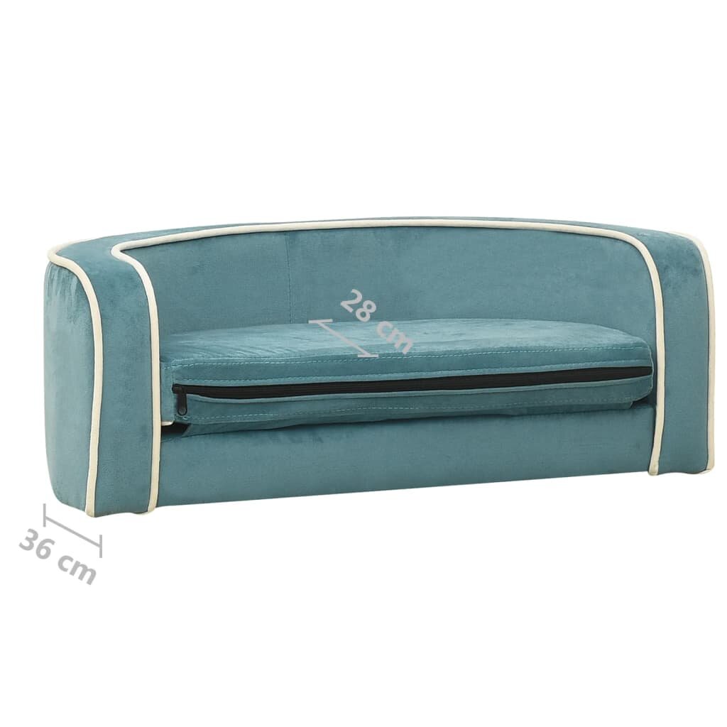 hondensofa opvouwbaar 73x67x26 cm pluche turquoise