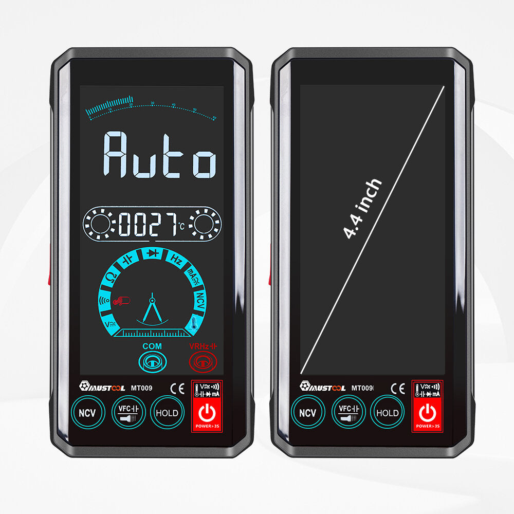 mt009 4.4-inch touchscreen smart true rms digitale multimeter automatische meting met vfc-functie stroomspanningstest 6000 tellingen weergave