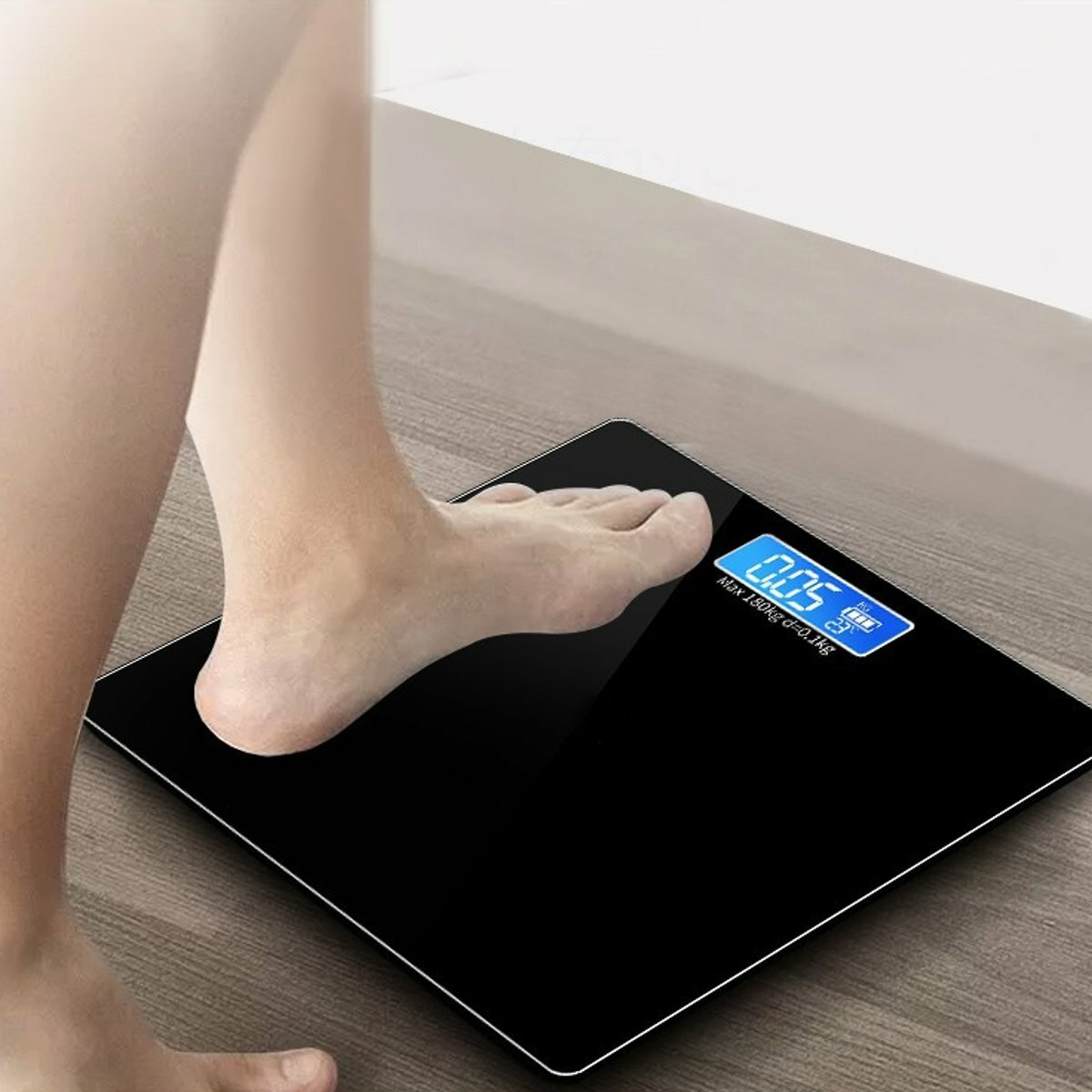 180kg lcd digitale lichaamsvetweegschaal gehard glas fitness gezondheidsbalans