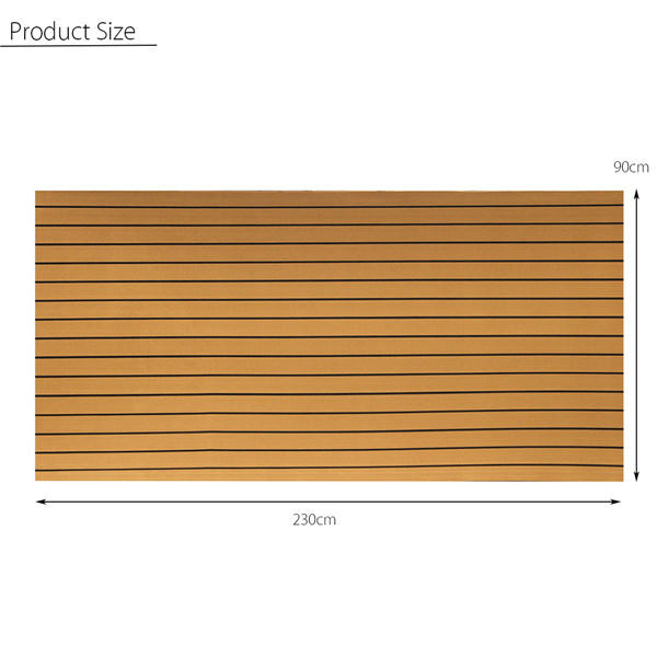 90x230cm zelfklevende eva 6mm faux schuim teak plaat boot dek