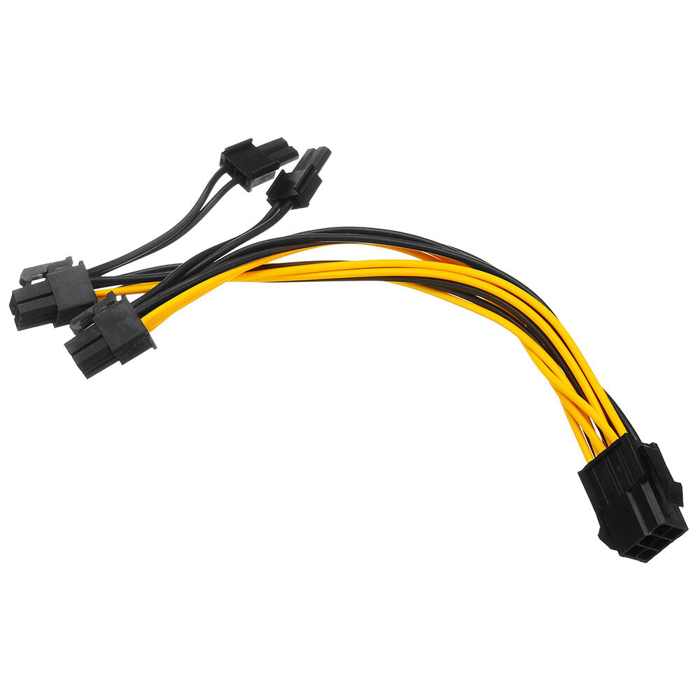 5 stuks pci-e 6-pins naar 2x 6+2-pins voedingssplitterkabel pcie pci express