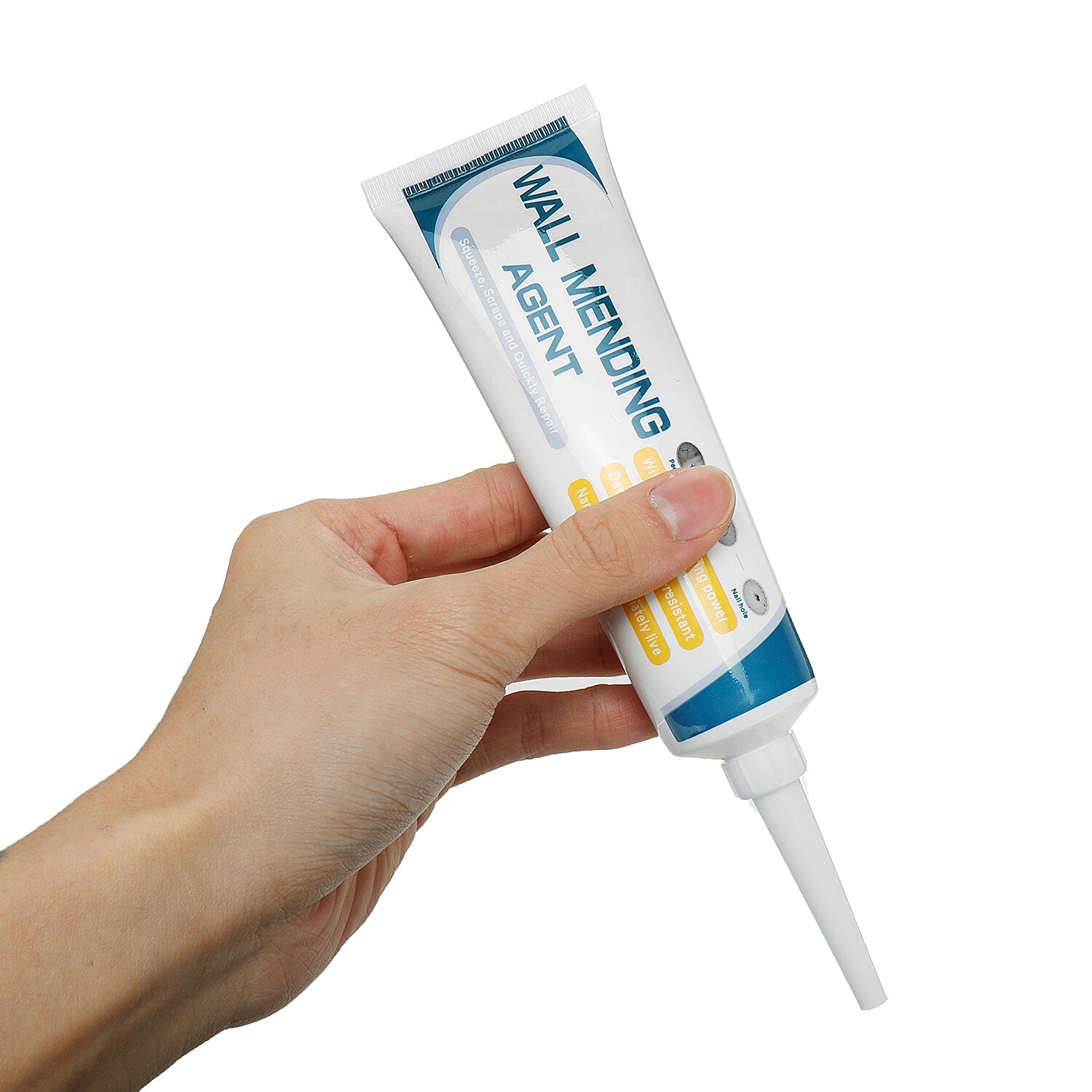 jeteven 300g wall spackle safemend wall herstelmiddel met schraper reparatie crème om gaten te passen met 3 stuks nozzle extender en 10 sets handschoenen