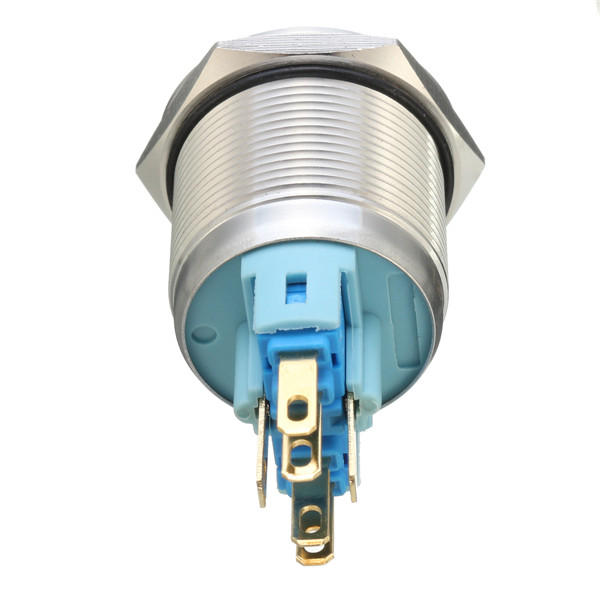 6-pins 22 mm 12v led-lichtmetalen drukknopvergrendelingsschakelaar