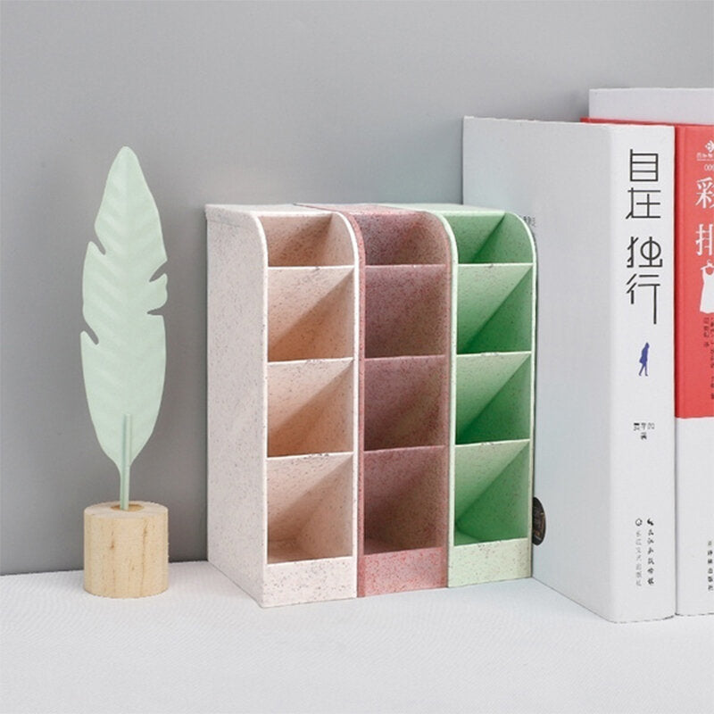 creatieve mode schuine pennenhouder tarwe steel koreaanse stijl multifunctionele desktop storagebox kantoorbenodigdheden kawaii