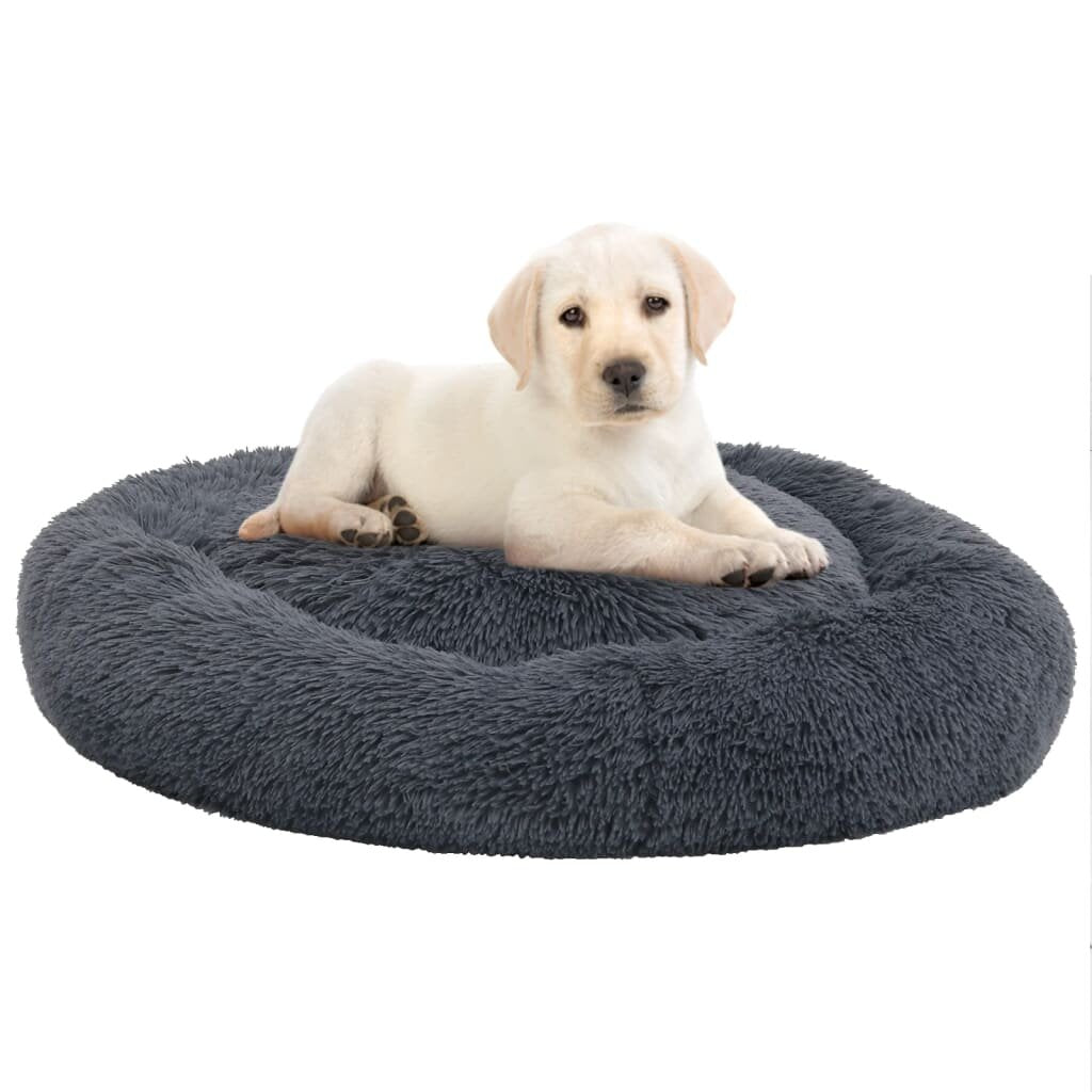 honden-/kattenkussen wasbaar 70x70x15 cm pluche donkergrijs