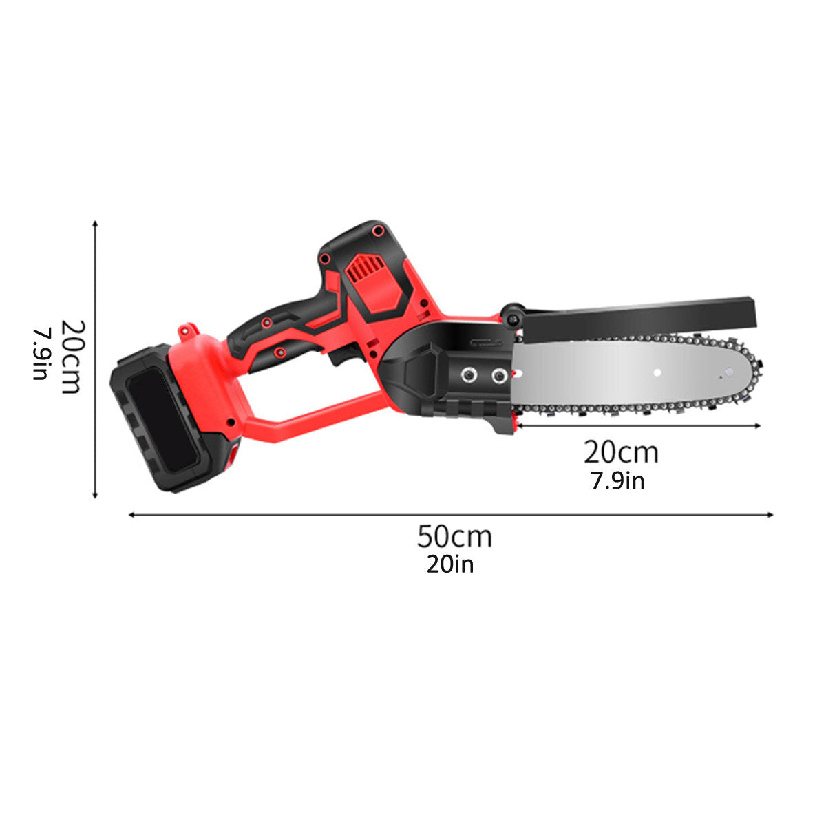 1080 w 8 inch elektrische draadloze kettingzaag kettingzaag handheld tuin hout snijgereedschap w / geen / 1pc batterij