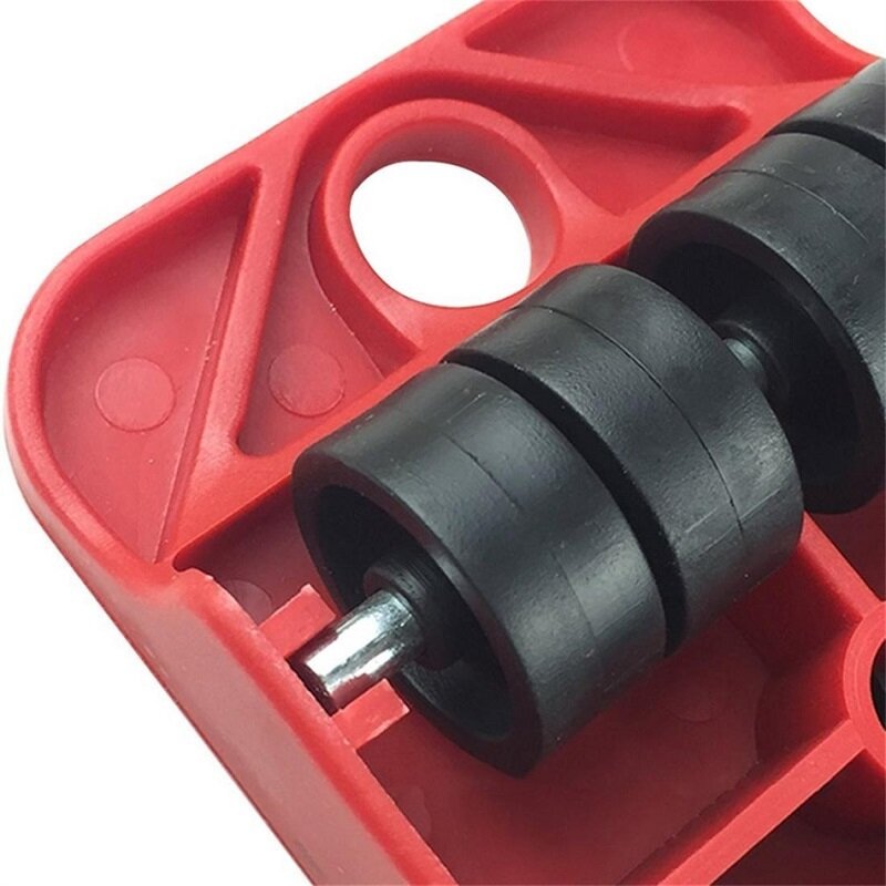 1 stuks meubels mover tool plastic mover geel rood base accessoires