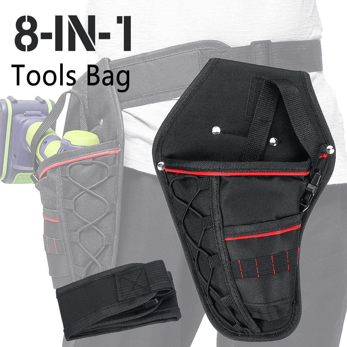 elektricien taille zak gereedschap riem pouch tas boor schroevendraaier kit gereedschapshouder