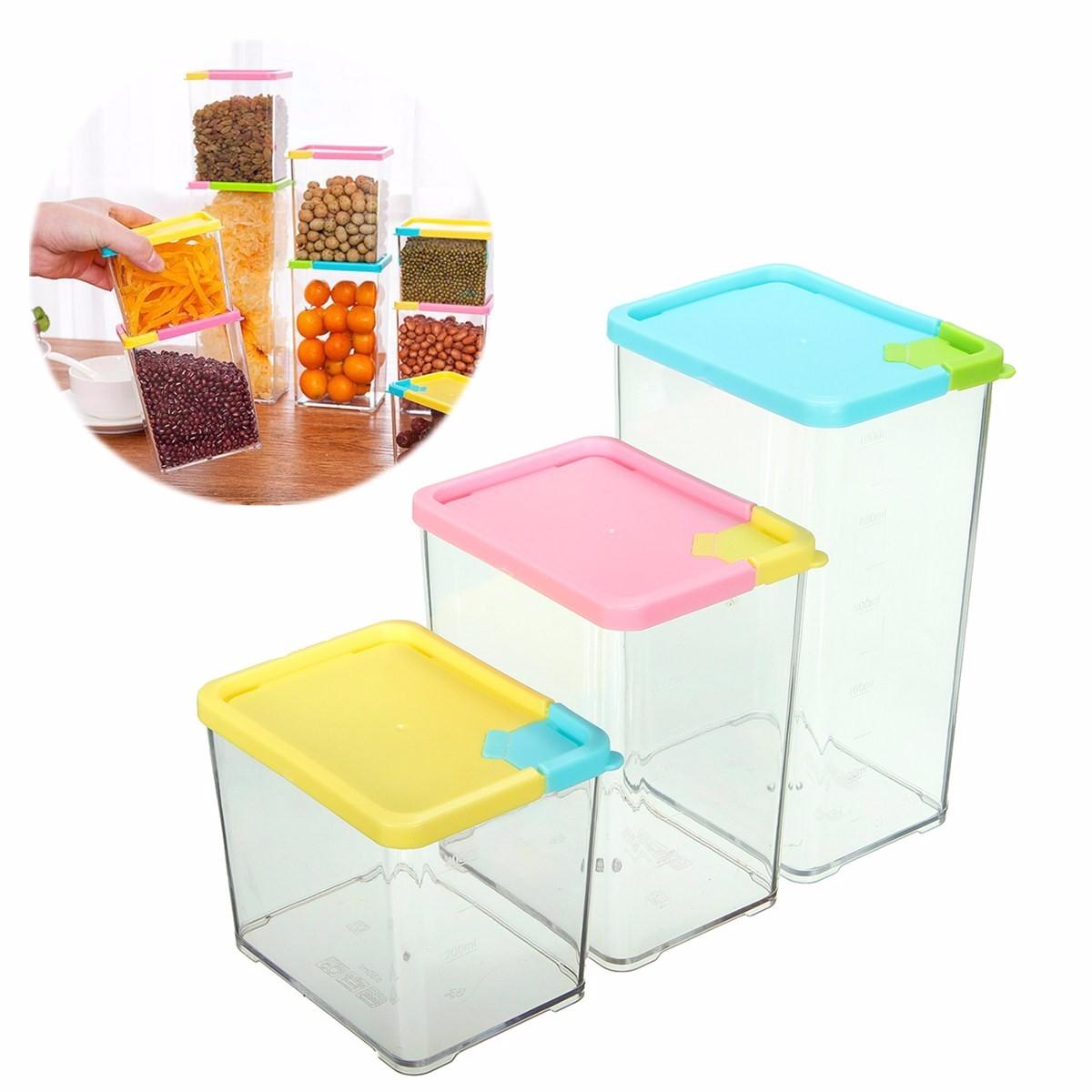 keuken opbergdoos geval organizer voedsel graan bonenrijst gedroogd fruit container dispenser
