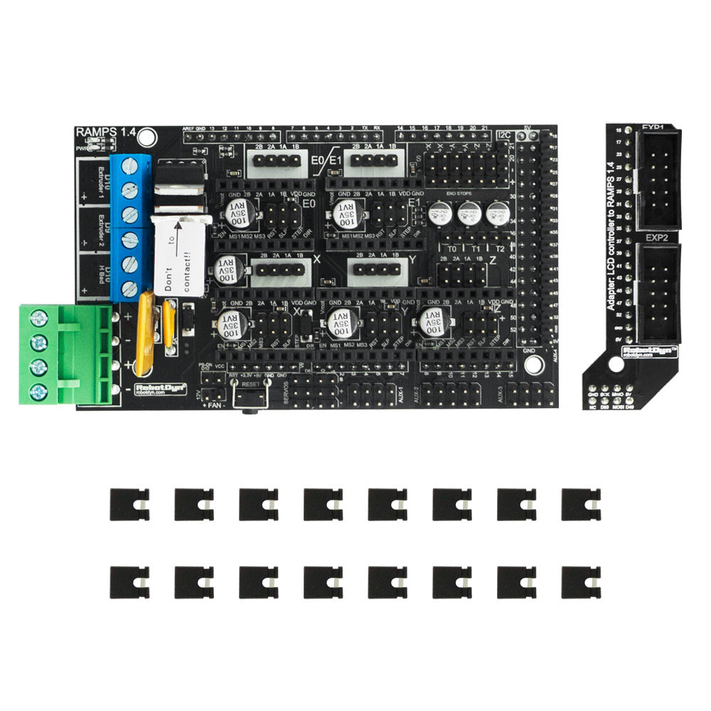 basis op microcontroller mega 2560 control board ramps 1.4 board drv8825 motordriver met kabelset voor reprap 3d-printer
