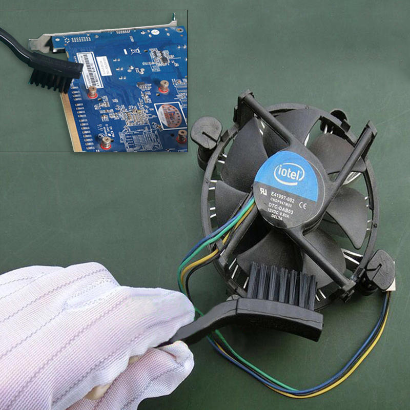zwarte antisliphandvat pcb rework esd antistatische stofreinigingsborstel 17cm voor mobiele telefoon tablet-pc