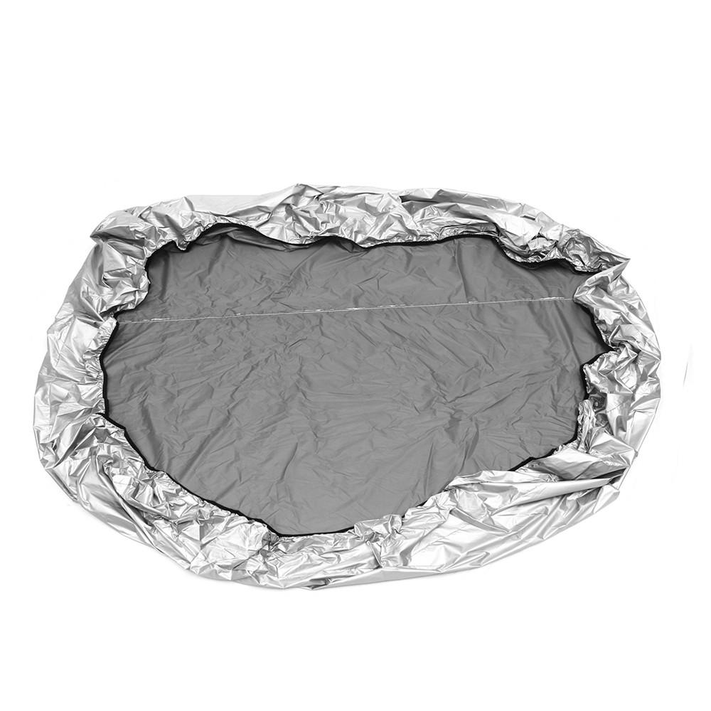 vierkante hot tub spa cover cap waterdichte protector harsh weather guard oxford stof zilver