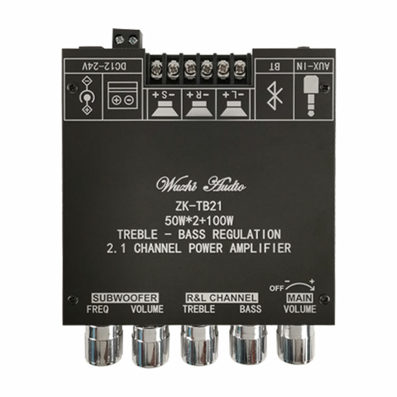 zk-tb21 tpa3116d2 bluetooth 5.0 subwoofer versterker board 50wx2 + 100w 2.1-kanaals power audio stereo bass amp