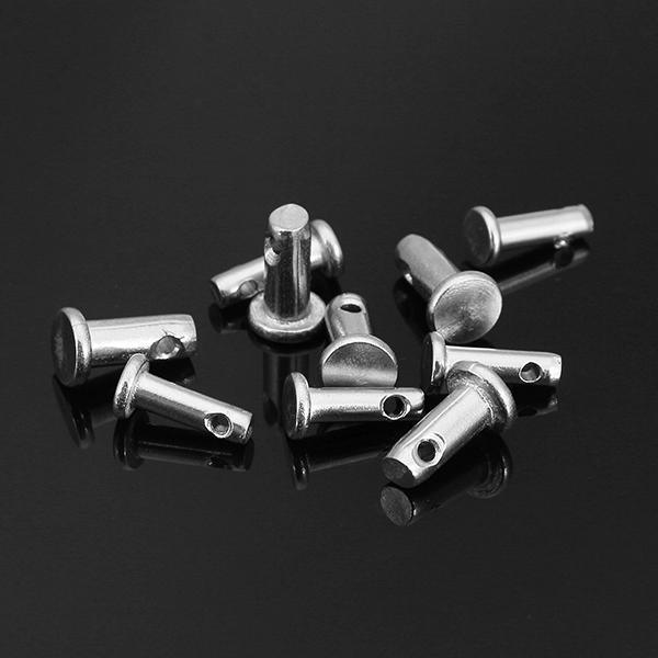 10 stuks gb882 m3x10/m4x10 lokaliseerpen 304 rvs cilindrische pin platte kop met gat