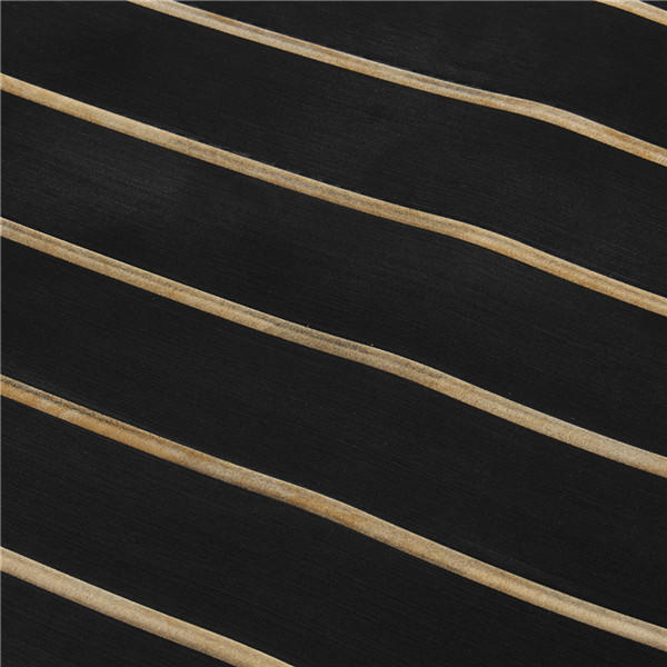 90cmx240cmx6mm zwart met gele lijn eva-schuim marine vloeren faux teak boot decking blad