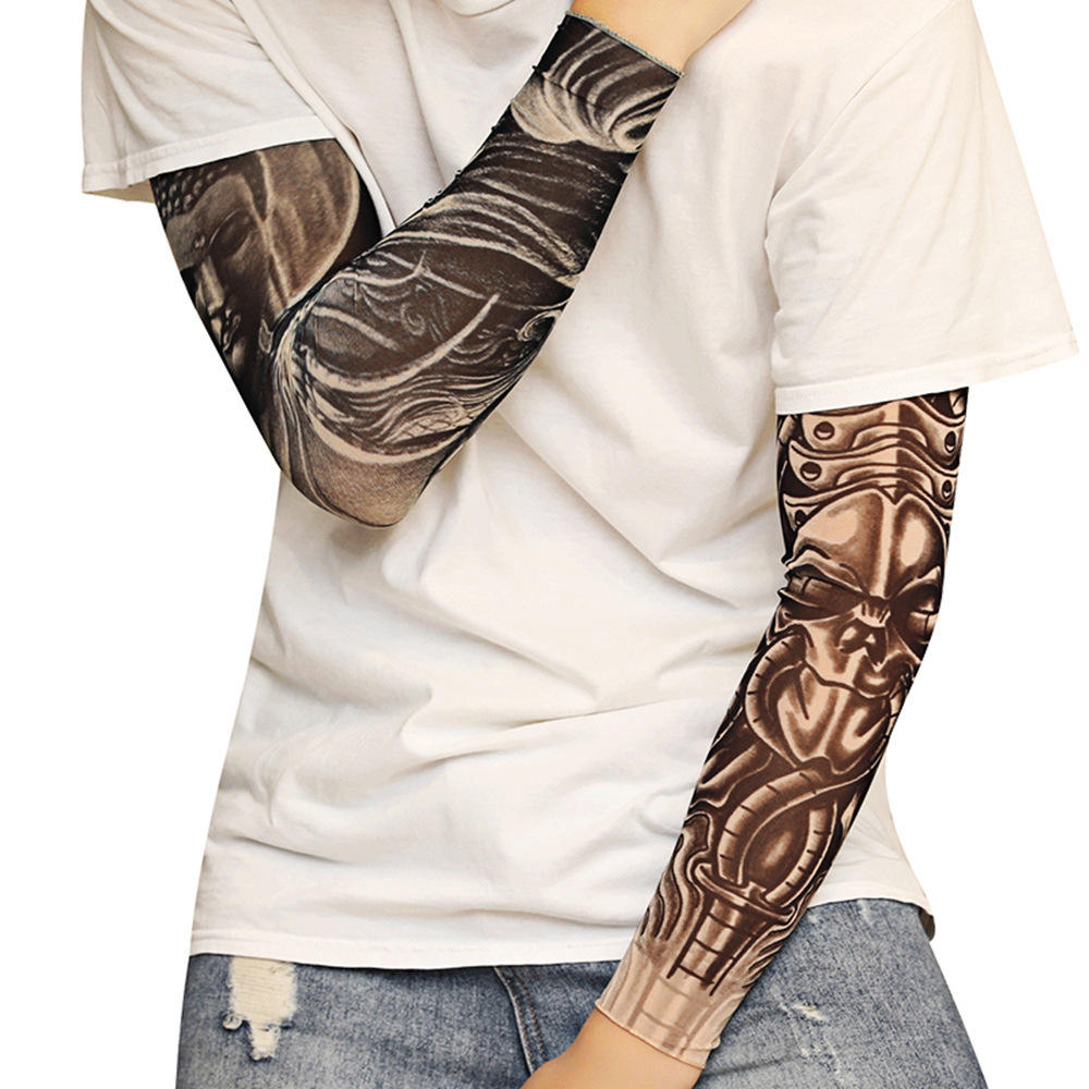 tattoo arm been mouwen bescherming tegen de zon fietsen halloween-feest