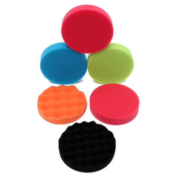 6 stuks 6 inch 150mm polijsten buffing pad kit voor car polisher
