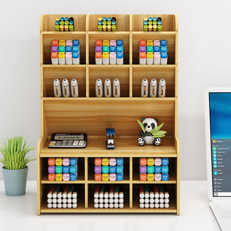 desk organizer desktop storage borstel container kantoor potloodhouder pen box tool