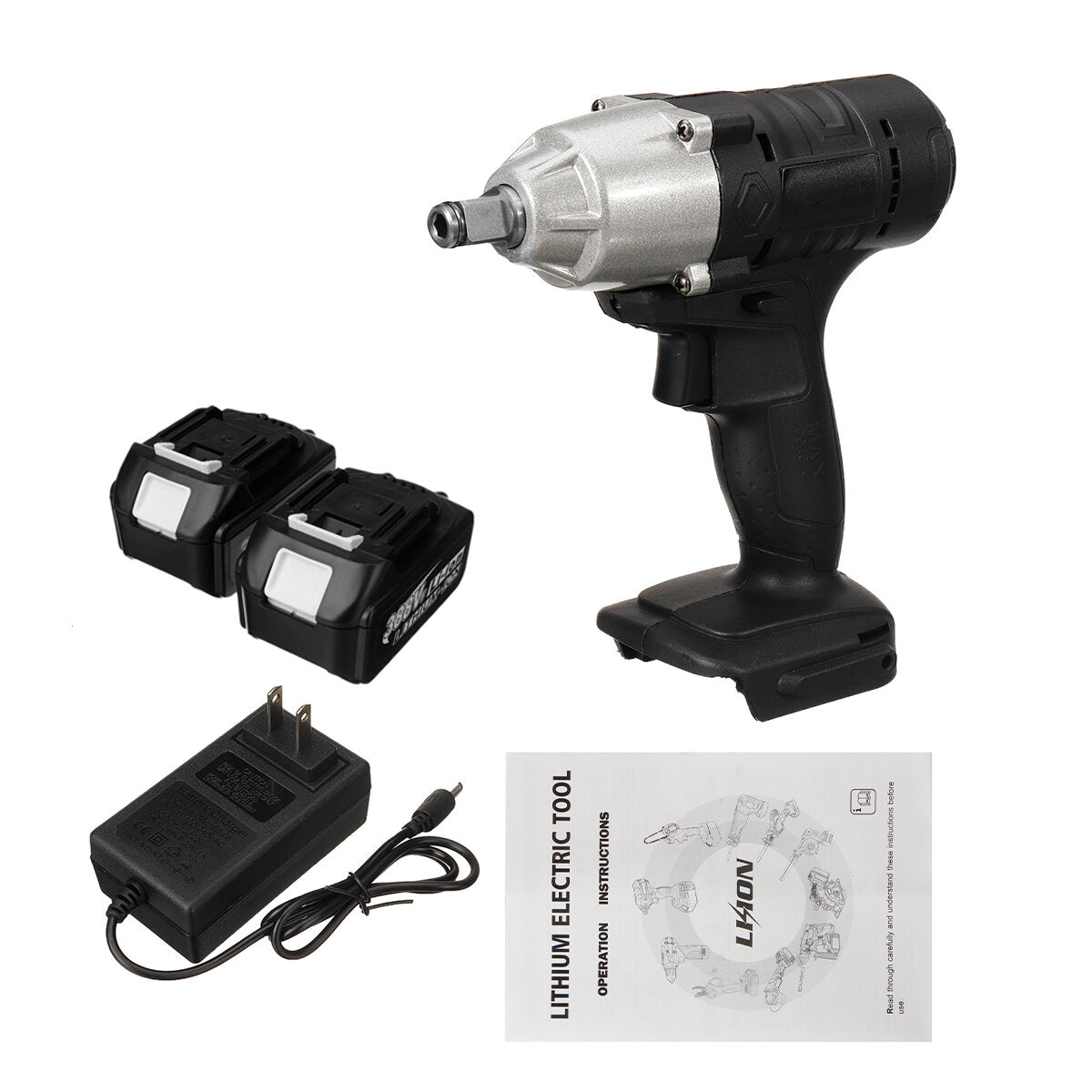588n.m 1/2 inch led draadloze elektrische slagmoersleutel drivers tool w/geen/1/2 batterij ook voor makita 18v batterij