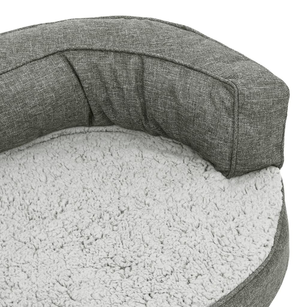 hondenmand ergonomisch linnen look 75x53 cm fleece grijs
