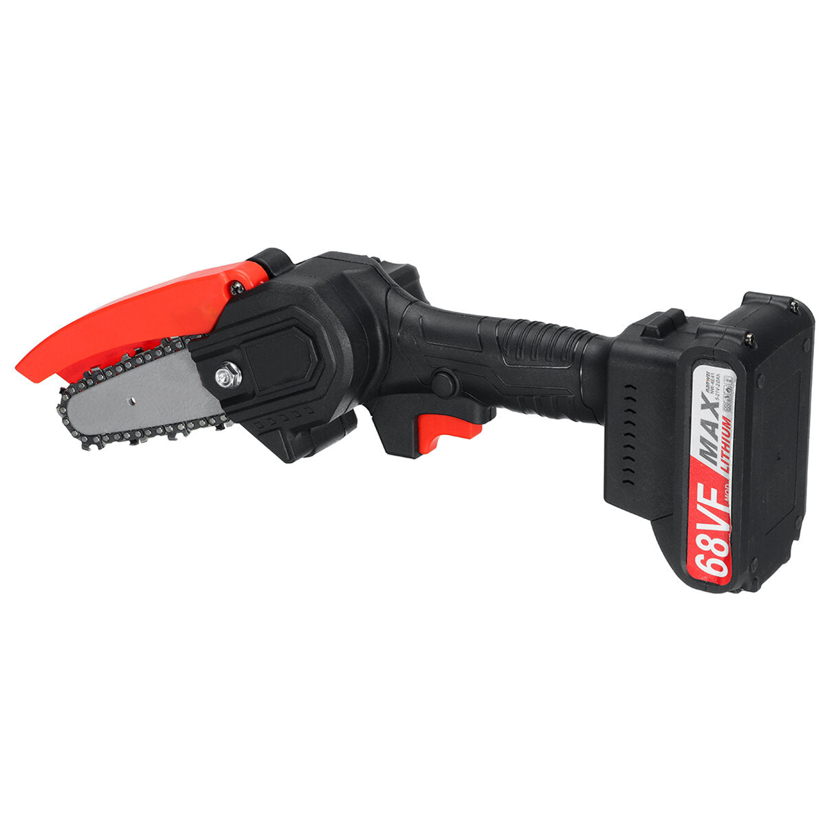 4 inch mini draadloze elektrische kettingzaag eenhandszaag houtbewerking houtsnijder w / 1/2 batterij