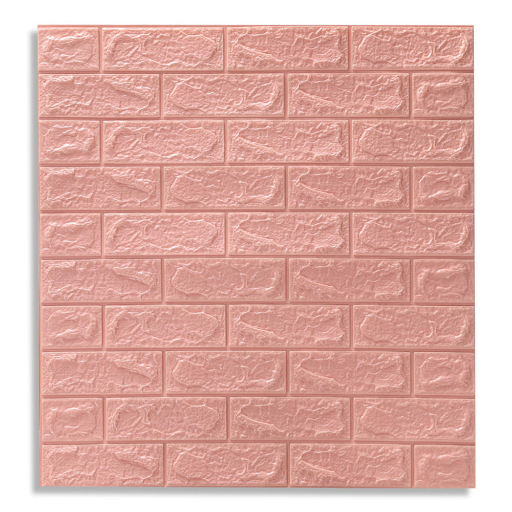 12 stuks / set 3d bakstenen muursticker zelfklevende panel decal waterdicht pe foam behang voor tv muren sofa achtergrond muur decor