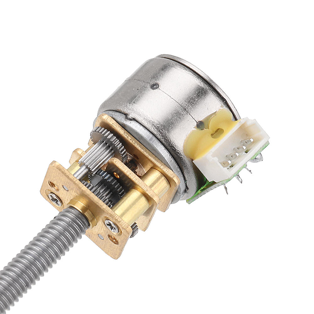ga12by15-m455 dc 5v 30 rpm 15 rpm 5 rpm stappenmotor schroefas gear motor met volledig metalen versnellingsbak