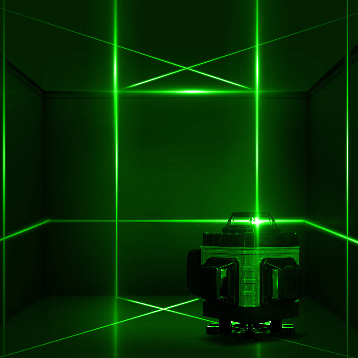 8/12/16 lijnen 4d 360 graden horizontale verticale cross groen licht laser niveau zelfnivellerende maatregel super krachtige laserstraal