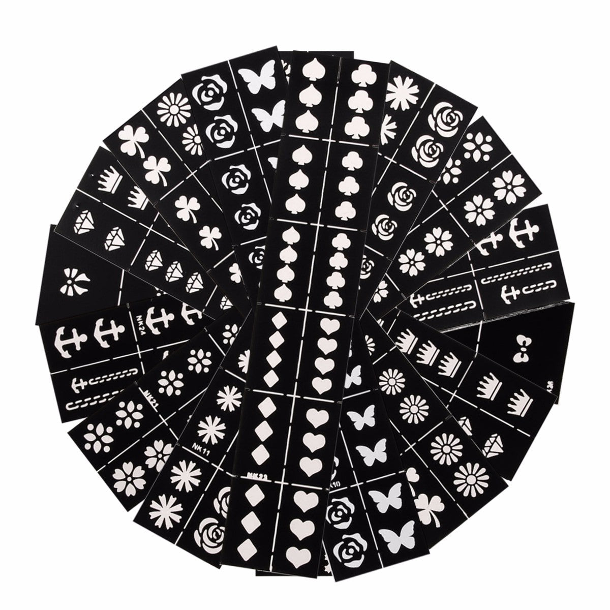 nail art stencils designs vinyl diecut stickers decal decoration tool