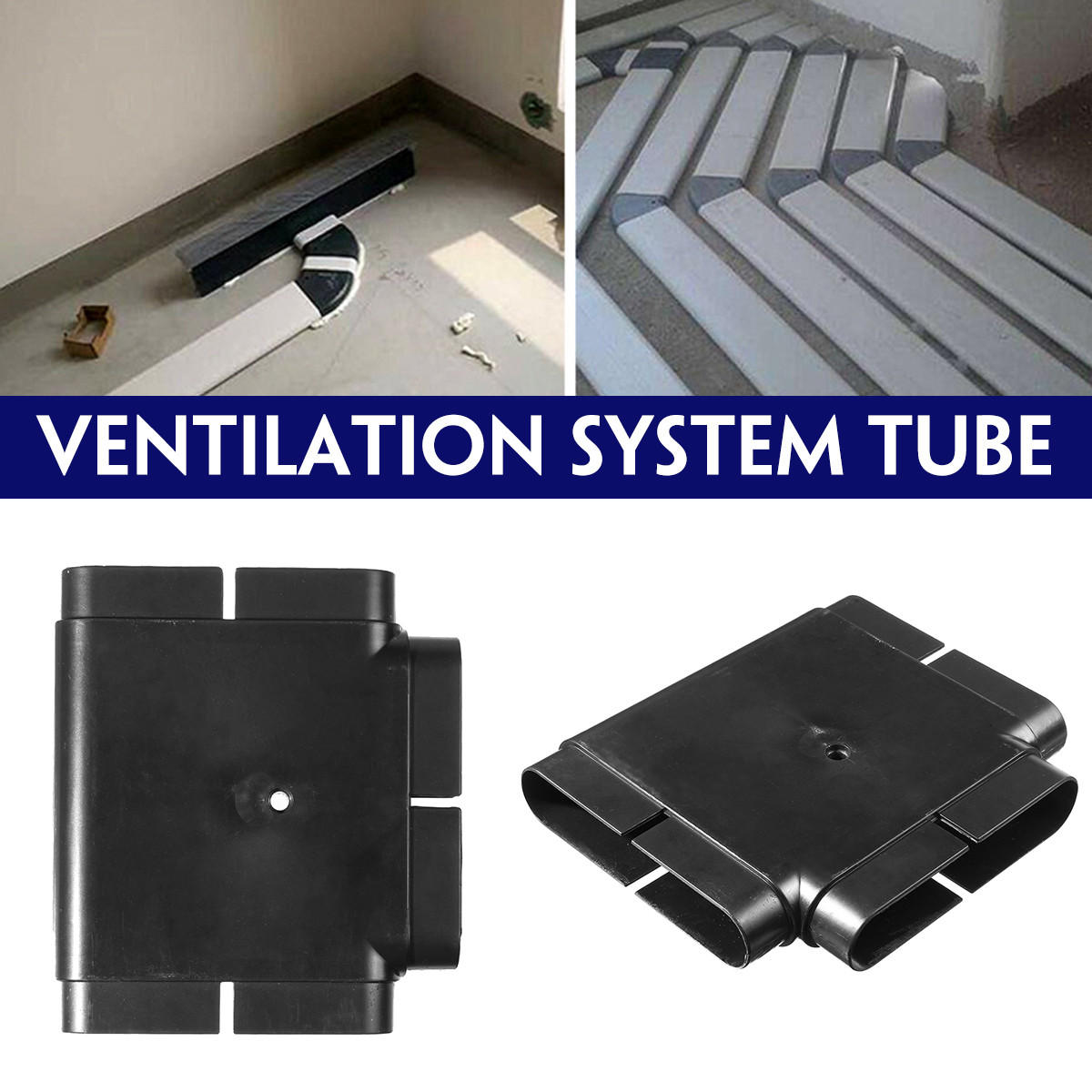 pvc ventilatiesysteem milieubescherming platte pvc buis t-stuk connector 132x30mm