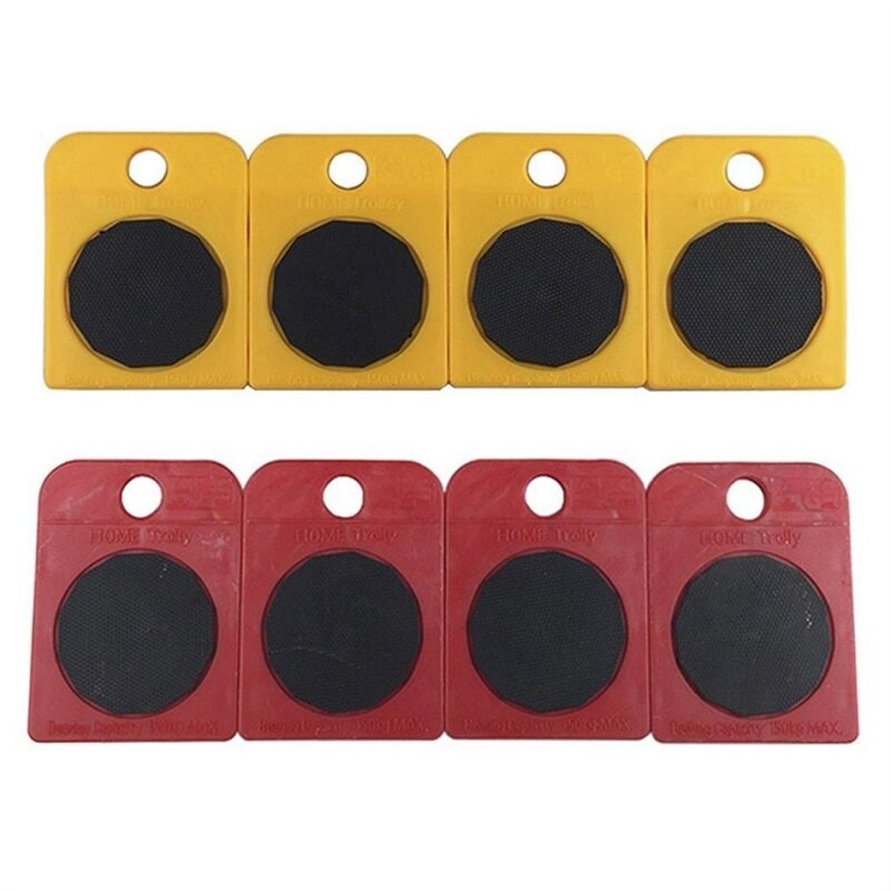1 stuks meubels mover tool plastic mover geel rood base accessoires