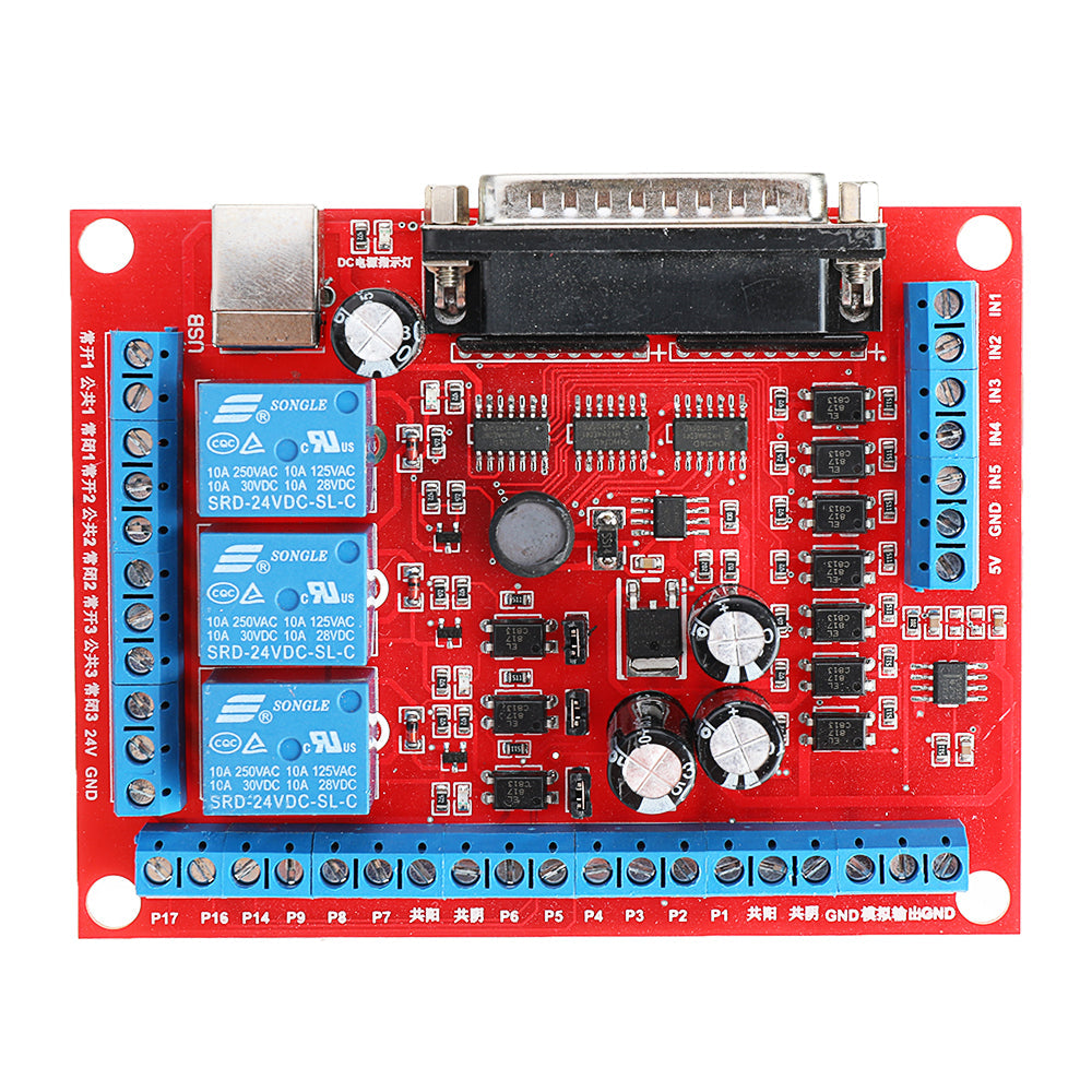 6-assige mach3 graveermachine-interface board pwm spindel cnc stepper stappen motorbesturing board