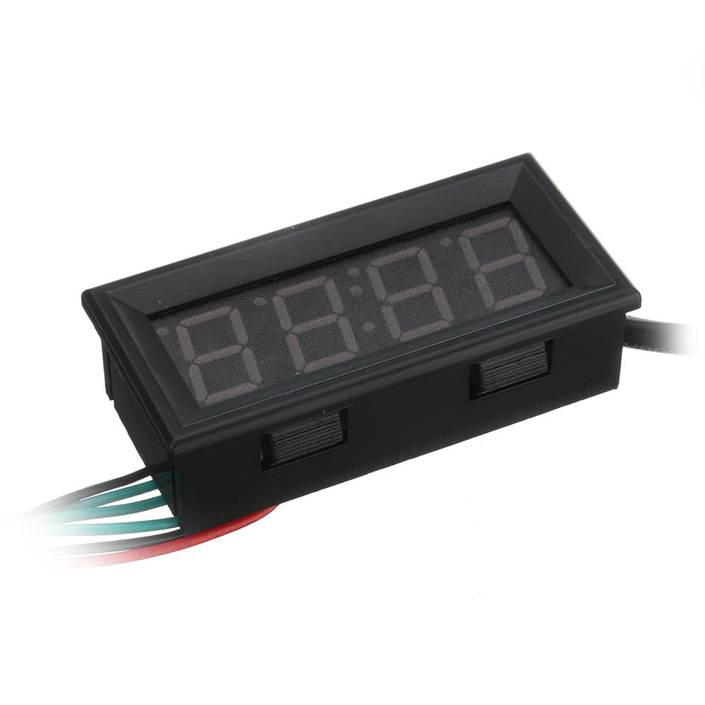 0.56 inch 200v 3-in-1 tijd + temperatuur + voltage display met ntc dc7-30v voltmeter zwart horloge klok digitale tube