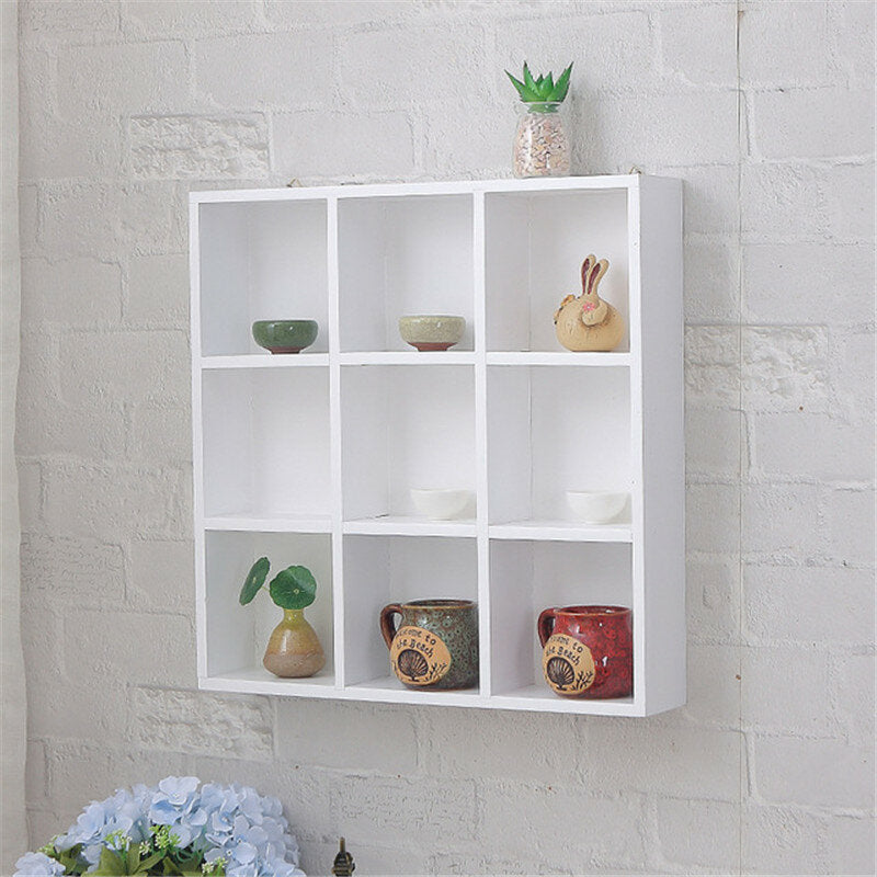 wandgemonteerde opbergplank houten hangende plank wanddisplayrekhouder