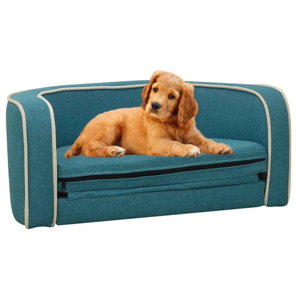 hondensofa opvouwbaar 76x71x30 cm linnen turquoise
