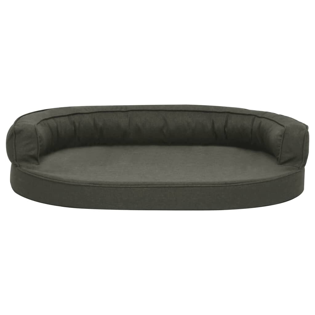 hondenmand ergonomisch linnen look 75x53 cm donkergrijs