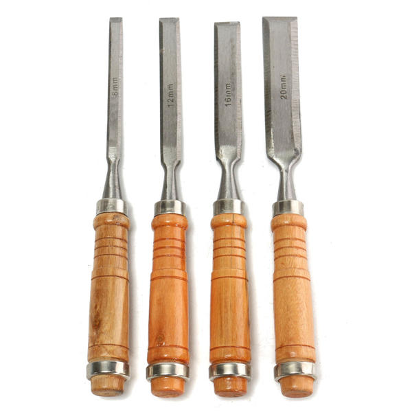 4 stuks 8/12/16 / 20mm houtwerk carving beitel gereedschap set voor houtwerk timmerman
