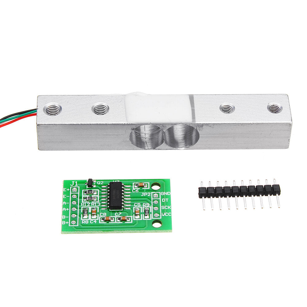 hx711 24bit ad module + 1 kg aluminium weegschaal weegsensor schakelaar load cell kit
