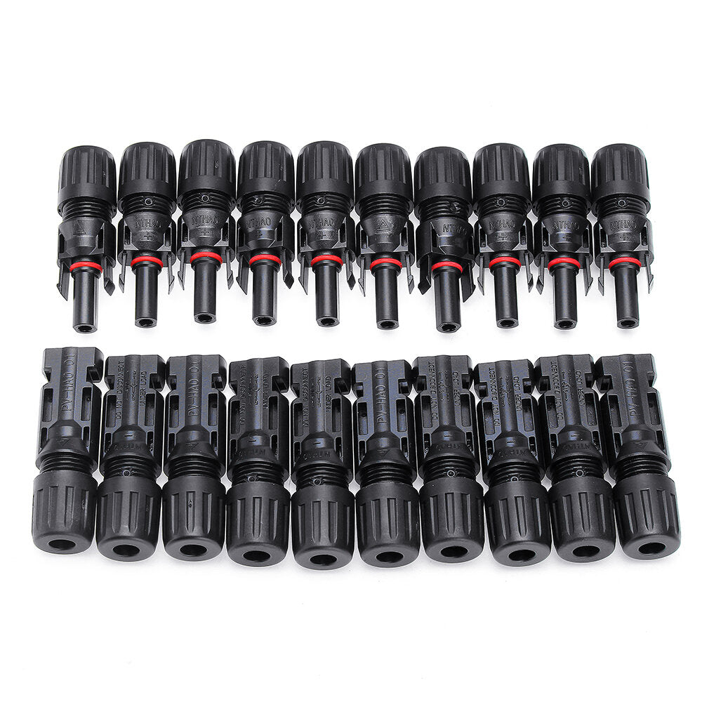 10 pairs mc4 connector mannelijke en vrouwelijke mc4 zonnepaneel connector 30a 1000 v voor pv-kabel 2.5 / 4 / 6mm zonnepaneel sluit