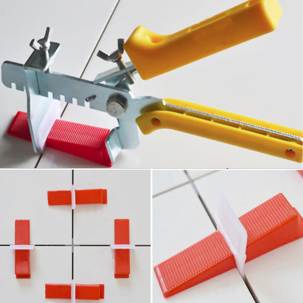 500 stuks clips + 200 stuks wiggen tegel leveling systeem spacer + tang
